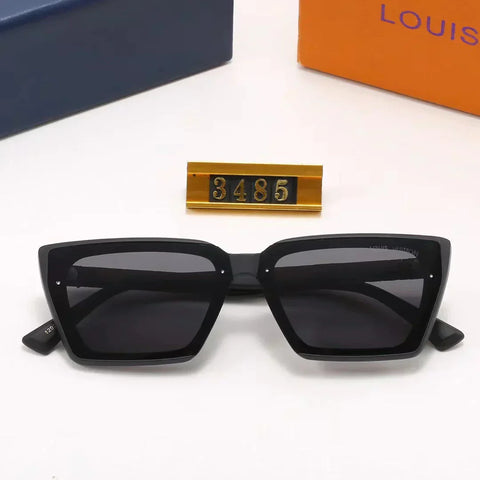 4-color fashion four-leaf clover print temple polarized sunglasses