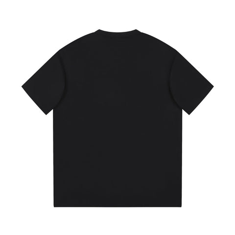 Simple letter printed cotton T-shirt