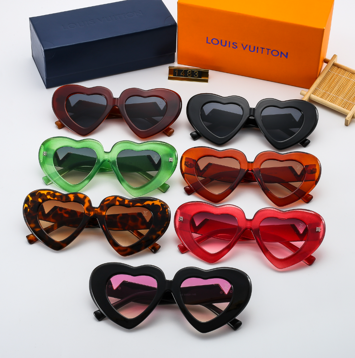 7 Colors Fashion Heart Polarized Sunglasses