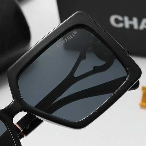 5-color fashionable square frame letter polarized sunglasses