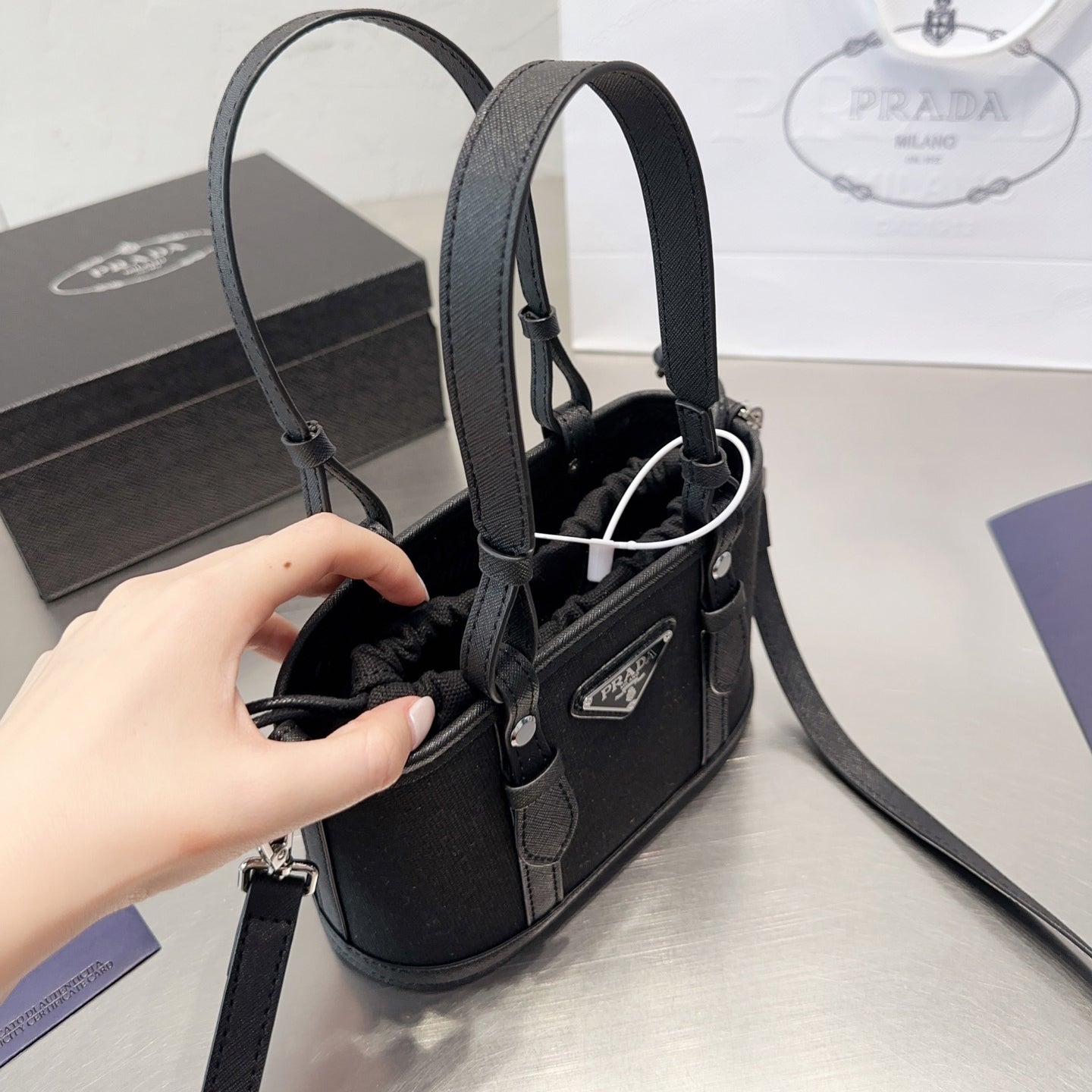 Triangular Logo Casual Handbag
