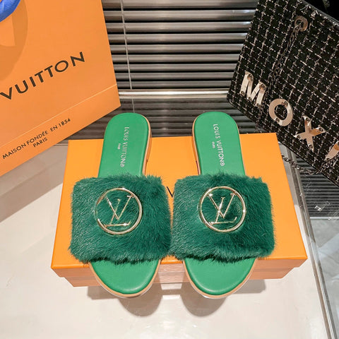 Fur Lock It Sandals