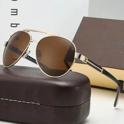 Unisex Double Bridge Aviator Sunglasses