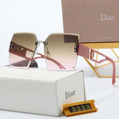 5 Colors Fashionable Rimless Nylon Lens Temple Polarized Sunglasses
