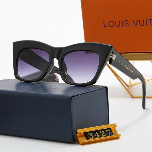 6 color minimalist stitching letter temple polarized sunglasses