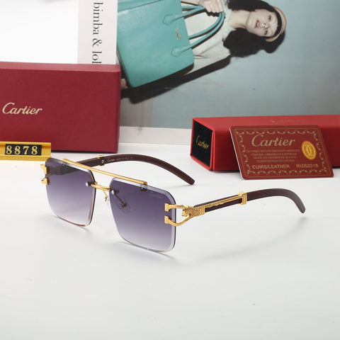 5 colors of trendy rimless sunglasses 8878