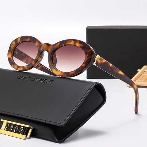 6 colors round lens sunglasses 2102