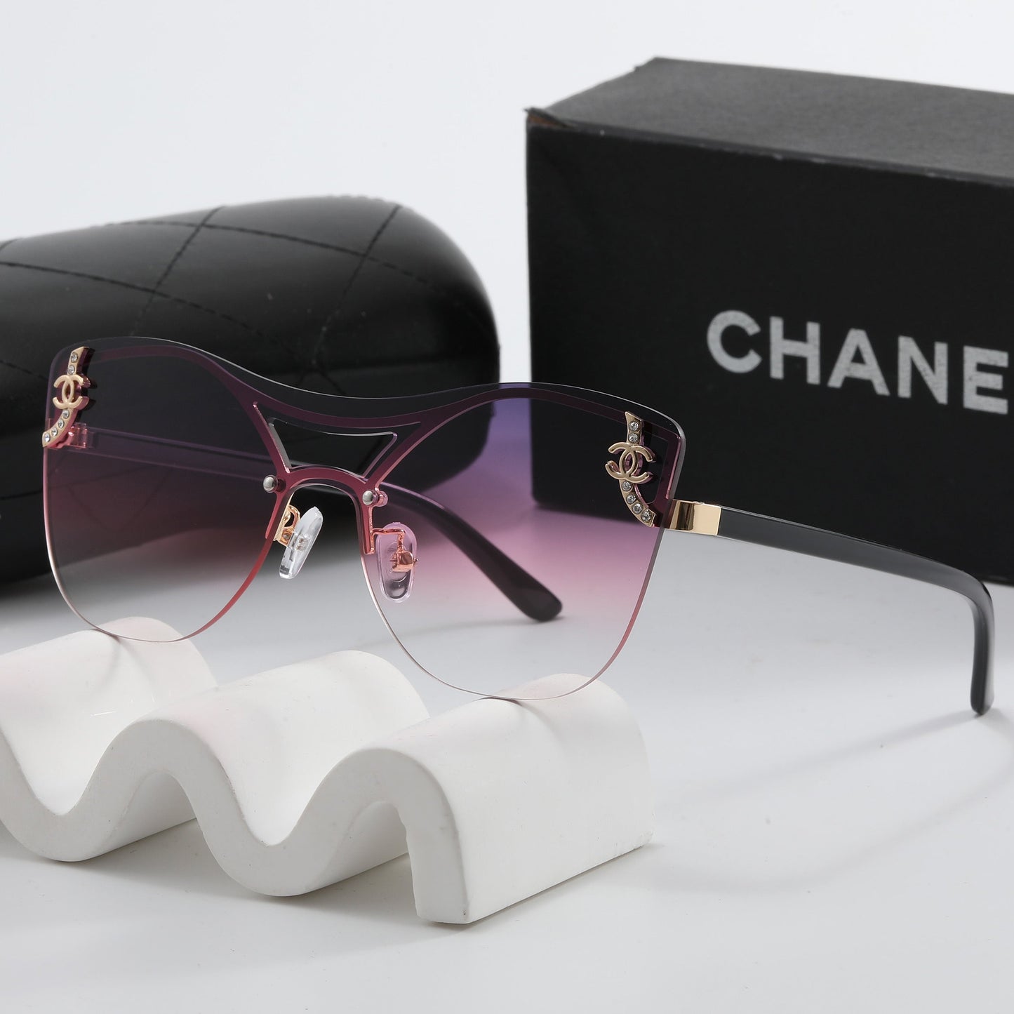 6-color gradient frameless sunglasses 5058