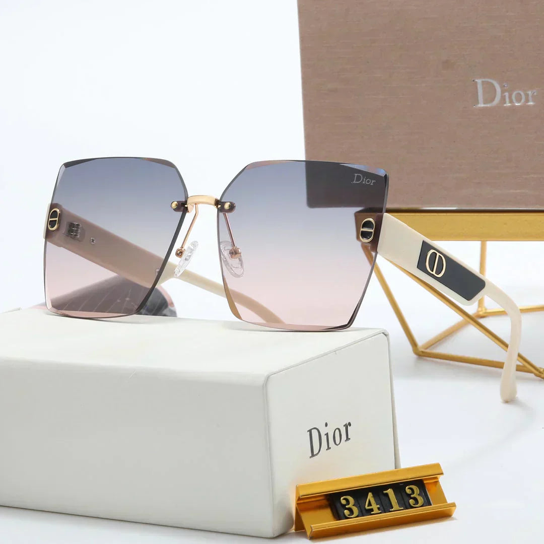 4 color double rimless lens polarized sunglasses