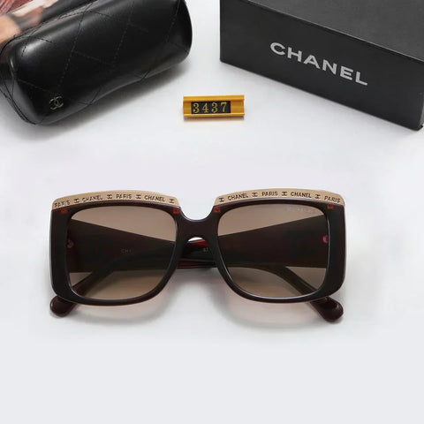 4 color fashion  letter eyebrow polarized sunglasses