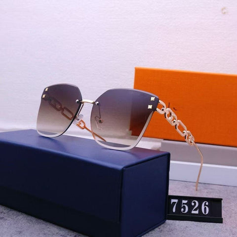 5 color fashion conjoined letters four-leaf clover lens polarized sunglasses