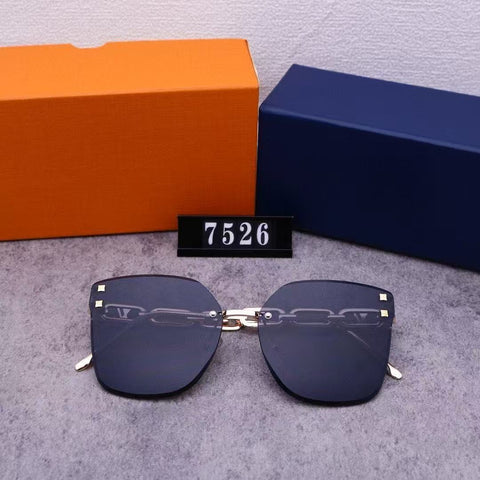 5 color fashion conjoined letters four-leaf clover lens polarized sunglasses