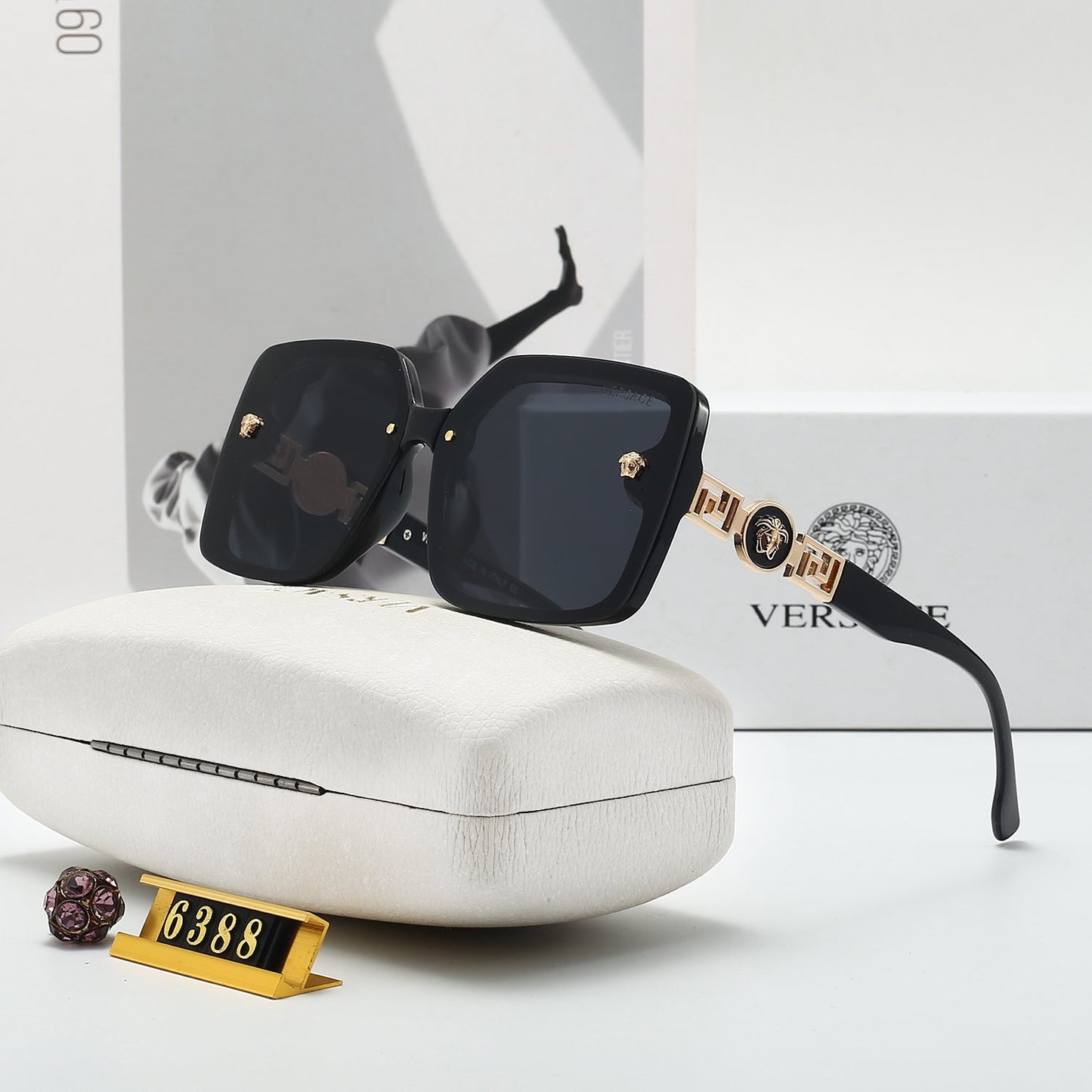4 Color Trendy Sunglasses 6388