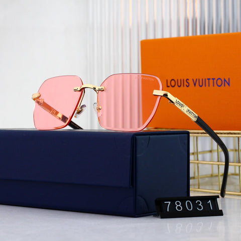 HD Frameless Fashion Metal Sunglasses