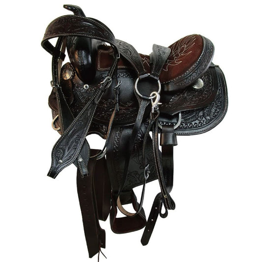 KIDS Premium Leather Barrel Racing Trail Horse Horse Saddle TACK set